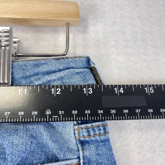 TOPSHOP Womens 25 Petite Stretch Moto Fringe Hem High Rise Denim Jeans Pockets - Picture 5 of 9